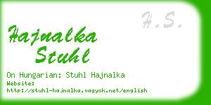 hajnalka stuhl business card